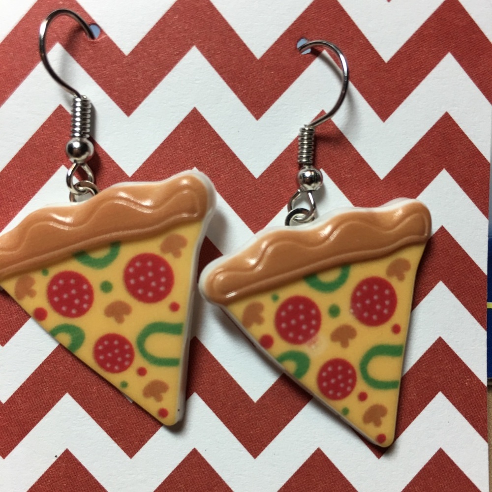 Pizza earrings